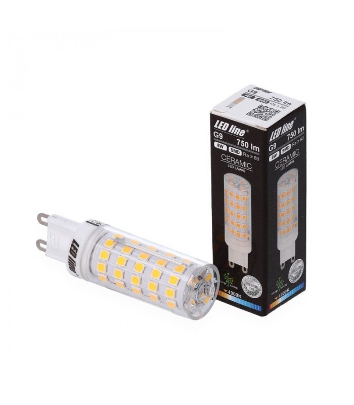8W LED LAMPPU G9 2700K 247903 G9-8W-WW