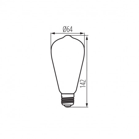 4W LED Lamppu E27 XLED ST64 1800K 33517